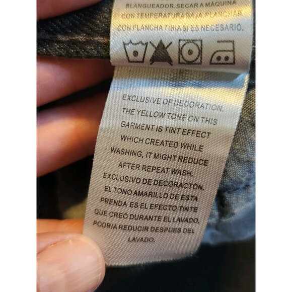 Structure Mens Size 38X32 Black Denim Slim Fit Straight Leg Jeans - Picture 5 of 9